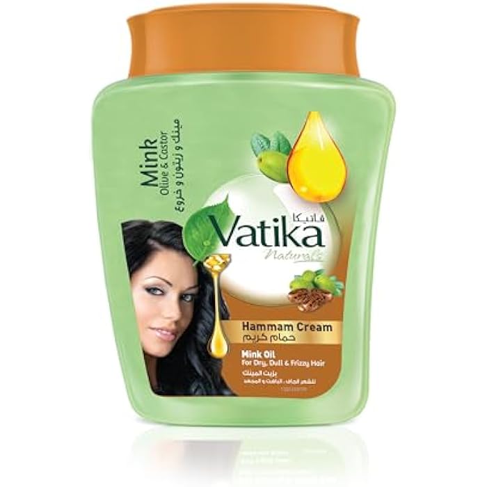Vatika Naturals Mink Oil Conditioning Hammam Cream (225g) | Pro Vitamin B5 | Moisturizes Hair | Promotes Soft and Silky Hair